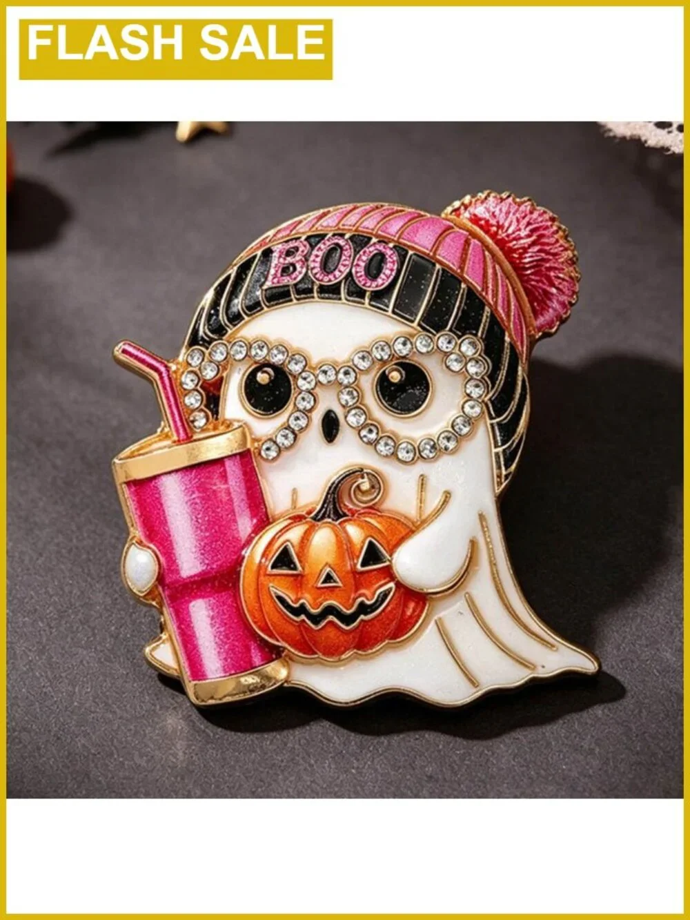 Enamel Ghost Pumpkin Brooch Pin Halloween Costume Jewelry Butterfly Clutch